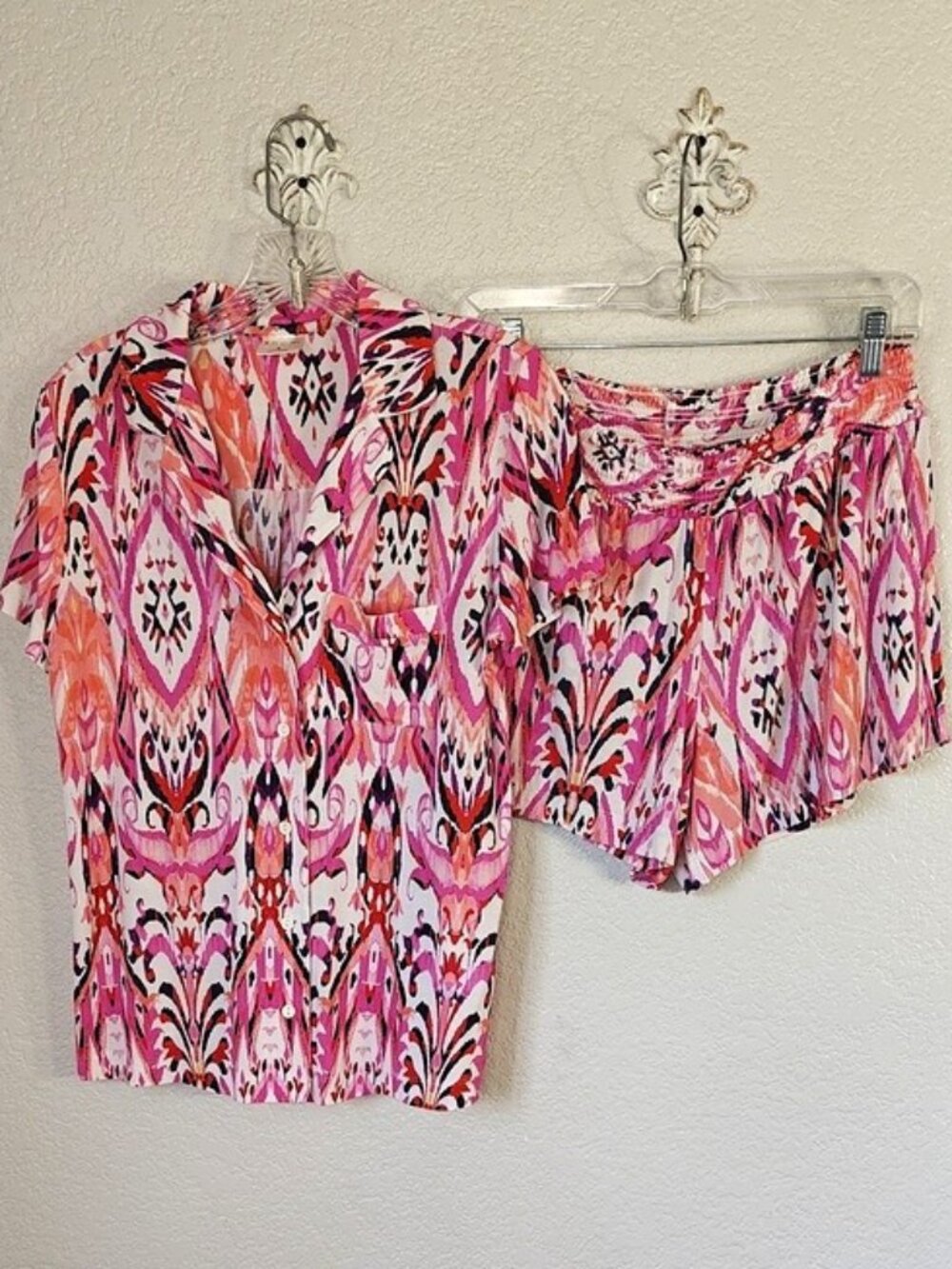 Soma Size S Pajama Set Top Short Bottoms Pockets Cool Nights